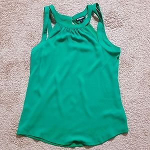 Express Keyhole back crew neck tank top si…